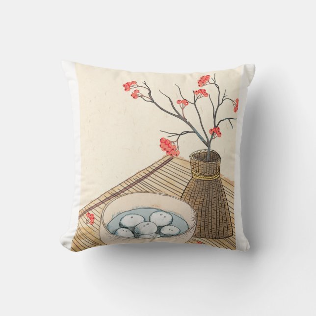 Chinese ink art,, Chinese Beautiful  Art,, Chinese Throw Pillow (Front)
