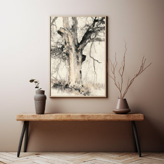 CHINESE INK LANDSCAPE FRAMED ART