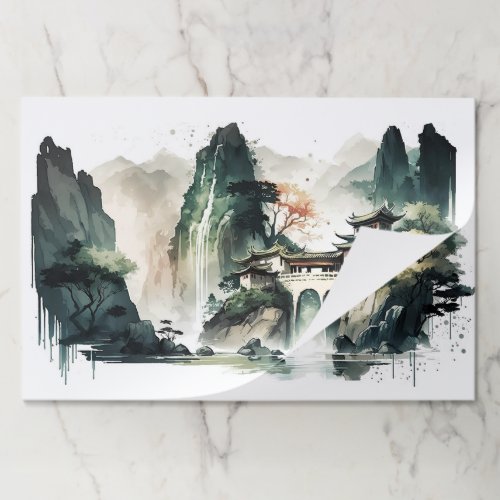 Chinese Ink Landscape Mountain Home Place Mats