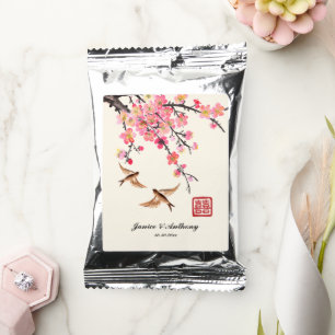 Chinese Ink painting flowers and birds wedding Coffee Drink Mix