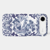 Chinese inspired blue pattern with birds toile Case-Mate iPhone case (Back (Horizontal))