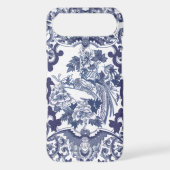 Chinese inspired blue pattern with birds toile Case-Mate iPhone case (Back)
