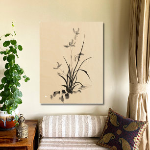 Chinese Iris - bw Photo Wood Wall Art