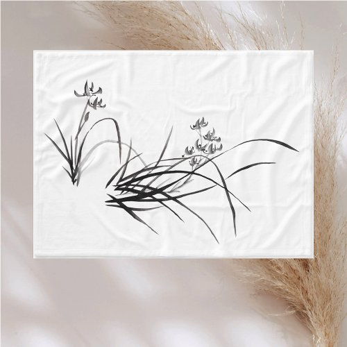 Chinese Iris in Spring Fleece Blanket