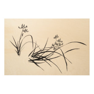 Chinese Iris in Spring Wood Wall Art