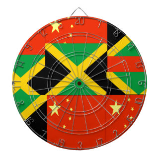 Chinese-Jamaican Dartboard With Darts