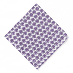 Chinese Japanese Character Violet Pattern Bandana