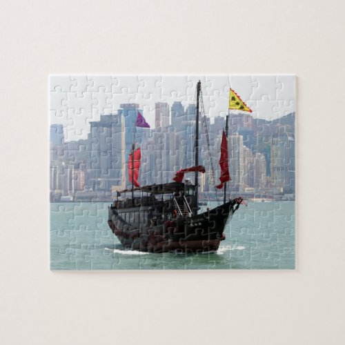 Chinese junk Hong Kong 2 Jigsaw Puzzle