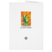 Chinese Junk Sails at Sunrise Orange And Green  (Back)