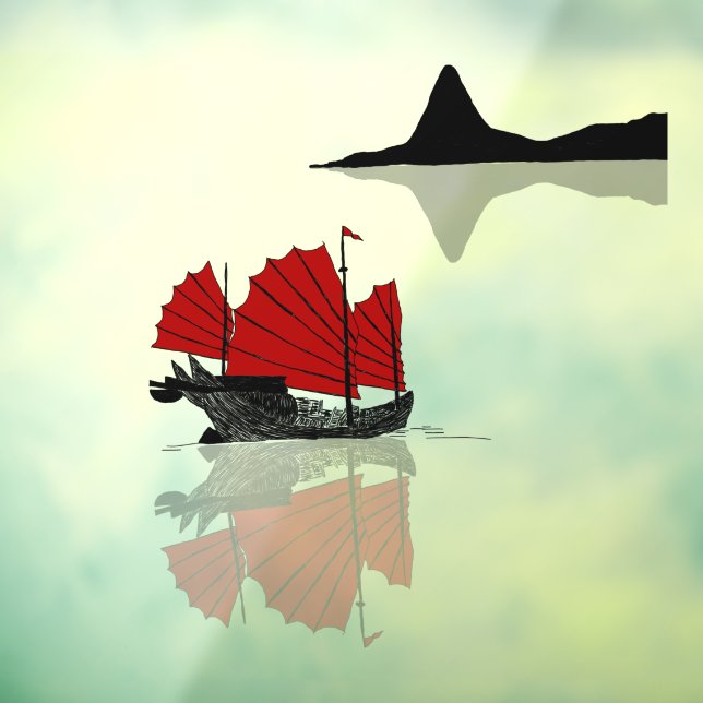 Chinese Junk Ship Window Cling (Sheet 3)