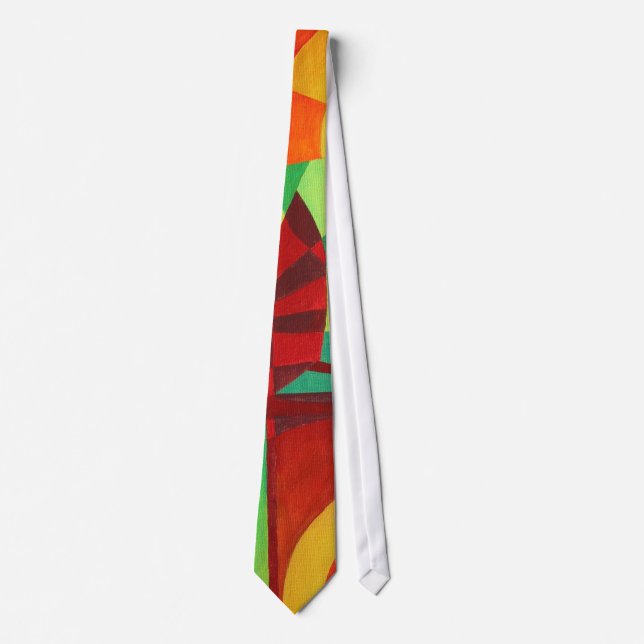 Chinese Junks On Still Waters Cubism Art Tie (Front)