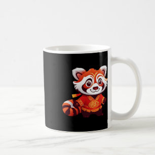 Chinese Kids Girls Boys Funny Red Panda Lion Dance Coffee Mug