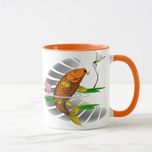 Chinese Koi Artwork Coffee Mug