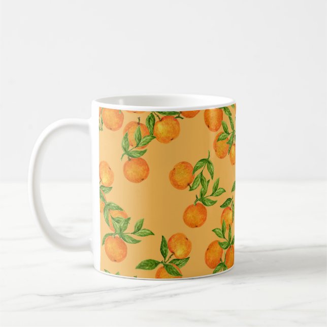 Chinese Korean Japanese inspired, watercolor backg Coffee Mug (Left)