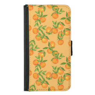 Chinese Korean Japanese inspired, watercolor backg Samsung Galaxy S5 Wallet Case