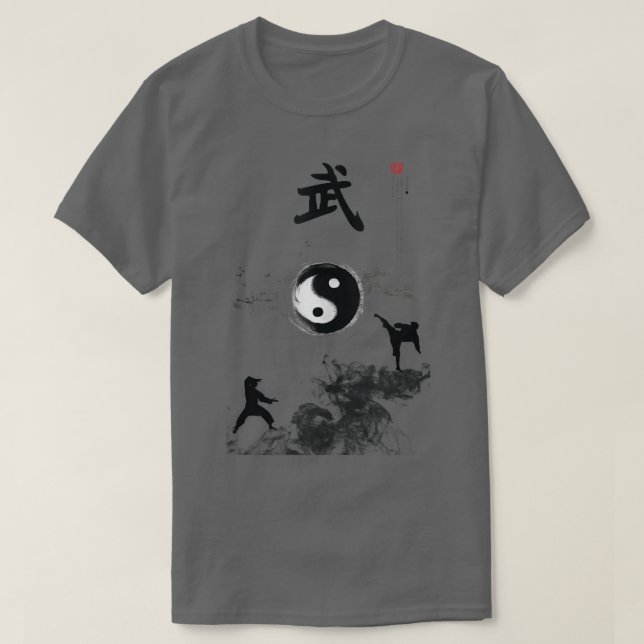 Chinese kung fu mountain scene for Tai Chi fans  T-Shirt (Design Front)