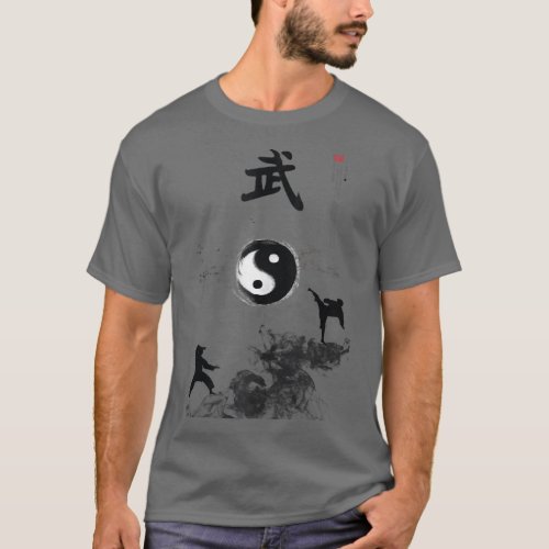 Chinese kung fu mountain scene for Tai Chi fans  T_Shirt