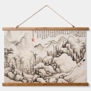Chinese landscape hanging tapestry