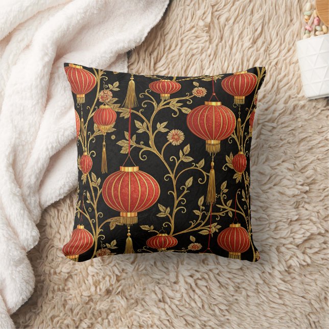 Chinese Lantern Festival (1) Throw Pillow (Blanket)