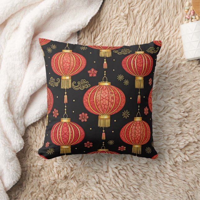 Chinese Lantern Festival (3) Throw Pillow (Blanket)
