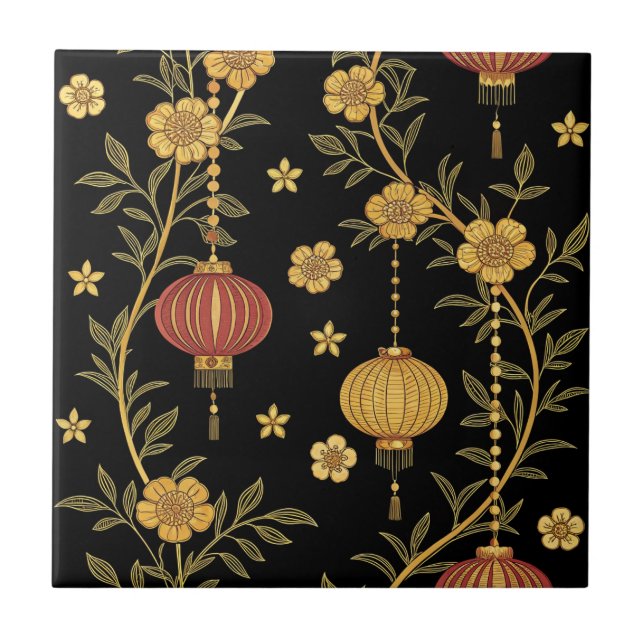Chinese Lantern Festival (4) Ceramic Tile (Front)