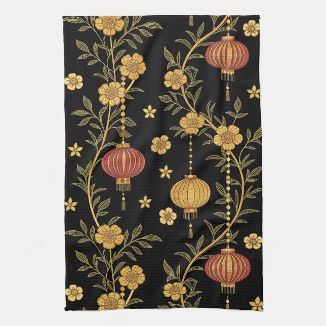 Chinese Lantern Festival (4) Kitchen Towel (Vertical)