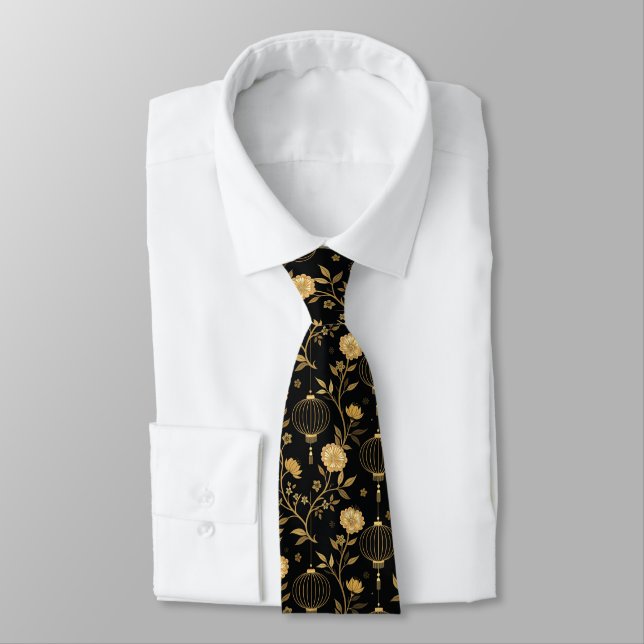 Chinese Lantern Festival (5) Neck Tie (Tied)