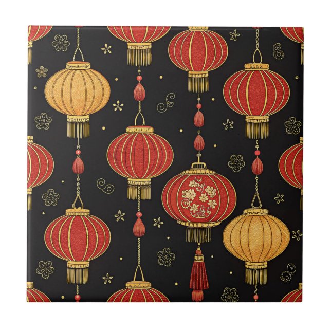 Chinese Lantern Festival (6) Ceramic Tile (Front)
