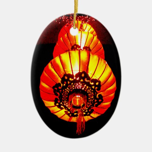 Chinese Lantern Holiday Christmas ornament