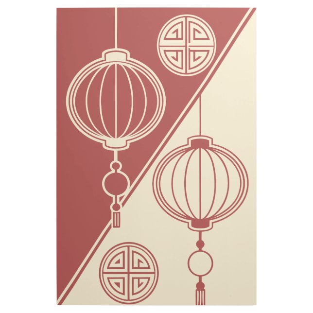 Chinese Lantern Lunar New Year Canvas Art (Front)