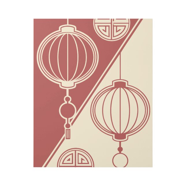 Chinese Lantern Lunar New Year Canvas Decor (Front)