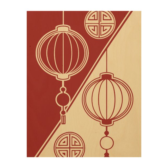 Chinese Lantern Lunar New Year Wall Art (Front)