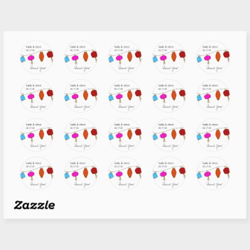 Chinese Lantern Stickers Zazzle