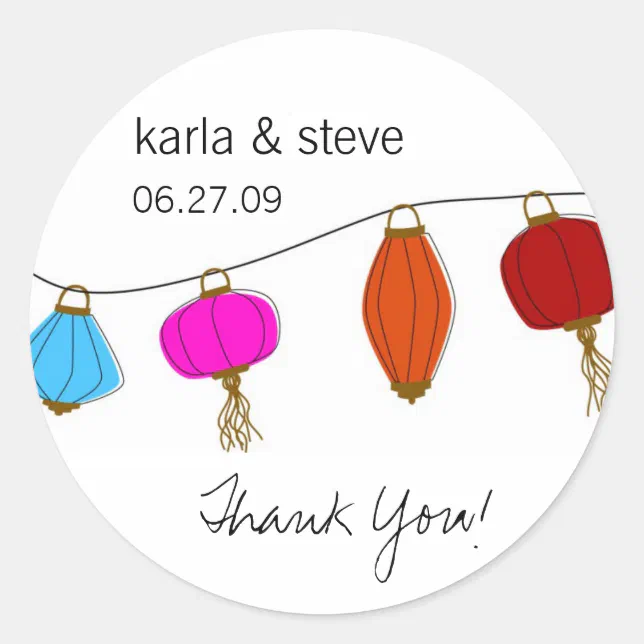 Chinese Lantern Stickers Zazzle