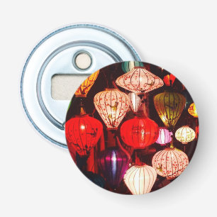 Chinese Lanterns at Night Photo Bottle Opener