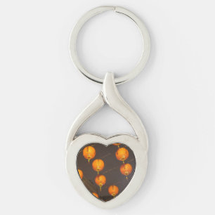 Chinese Lanterns Heart Keychain