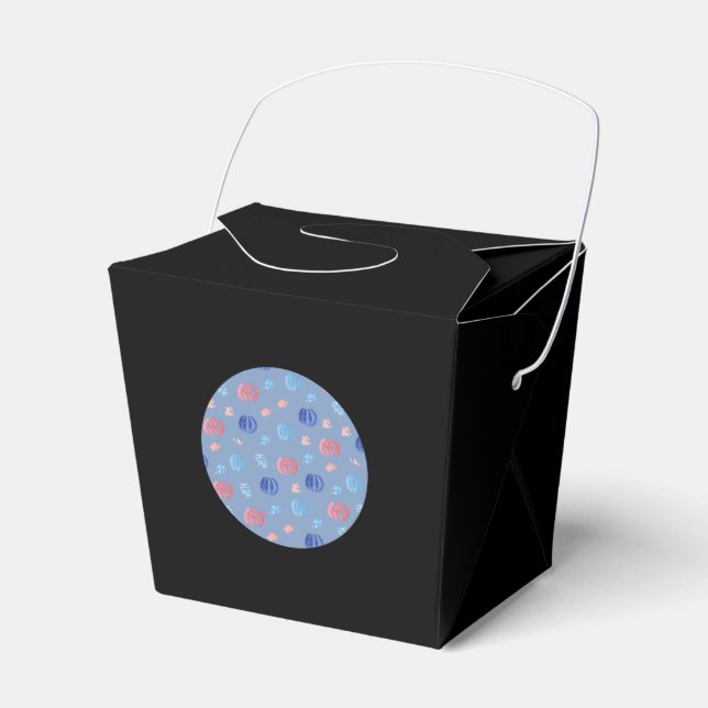 Chinese Lanterns Take Out Favor Box (Front Side)