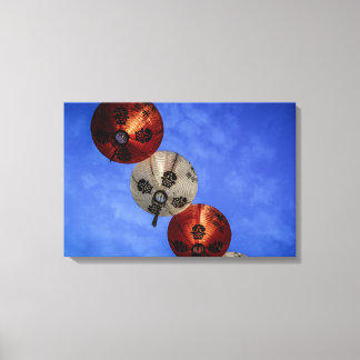 Chinese lanterns vibrant canvas print