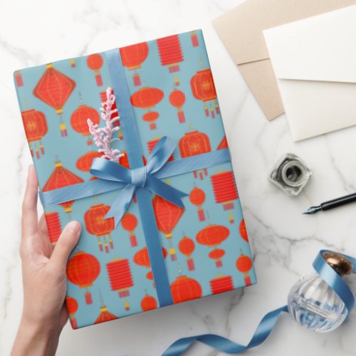 Chinese lanterns  wrapping paper