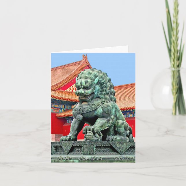 Chinese Lion Note Card (Front)
