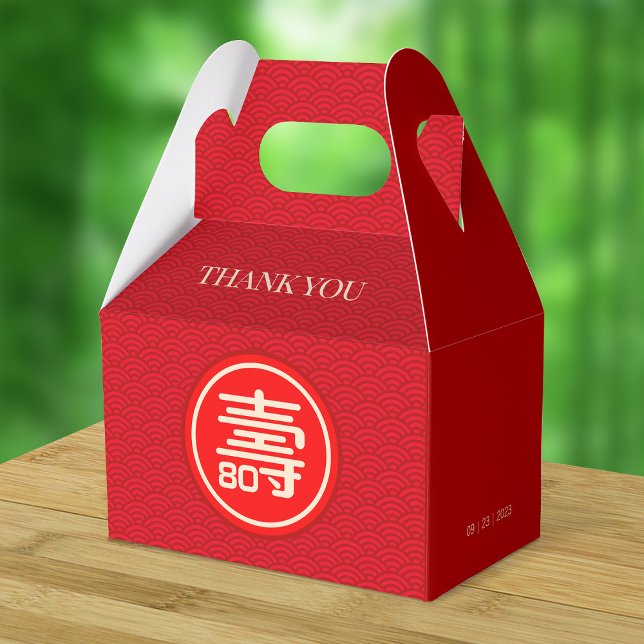 Chinese Longevity Birthday (99 & younger) Favor Boxes (Creator Uploaded)