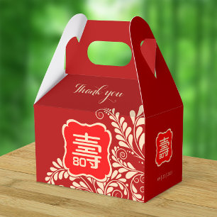 Chinese Longevity Birthday (99 & younger) Favor Boxes