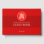 Chinese Longevity Birthday (Up to 99 year old) Guest Book<br><div class="desc">A guest book that you guests can write their names & warm wishes as they celebrate your big day. It is something to keep and look back on for years to come ♥ This design matches other longevity birthday items in this shop ♥ With the Longevity character that has the...</div>