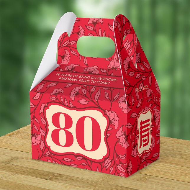 Chinese "Longevity" Elderly Birthday Favor Box (Creator Uploaded)