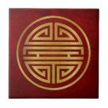 Chinese Longevity Symbol Ceramic Tile