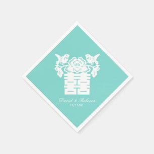 Chinese Love Birds Double Happiness Symbol Napkins