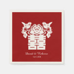 Chinese Love Birds Double Happiness Symbol Napkins at Zazzle