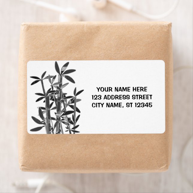 Chinese Lucky Bamboo Plants. personalized Label (Insitu)