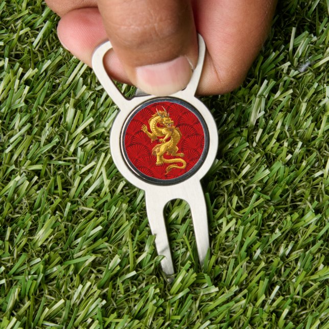 Chinese Lucky Gold Dragon Divot Tool (Insitu 1)