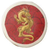 Chinese Lucky Gold Dragon Sugar Cookies (Front)